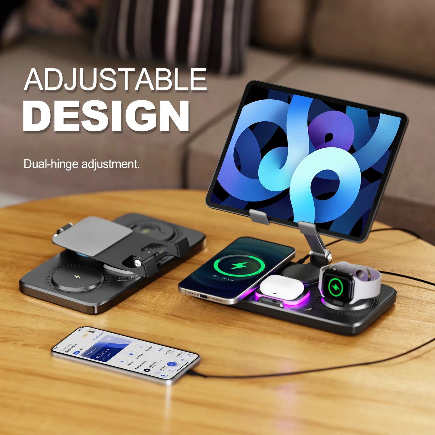 7-in-1 Wireless Charging Station – iPhone, Apple Watch & AirPods