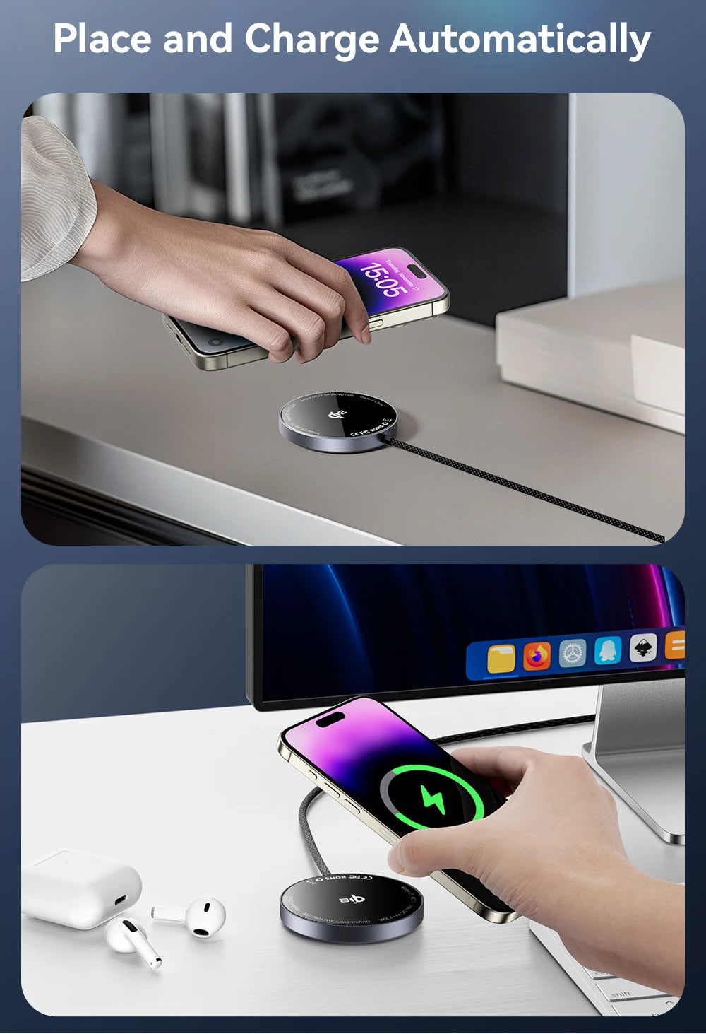 Essager 15W Qi2 Magnetic Wireless Charger Stand