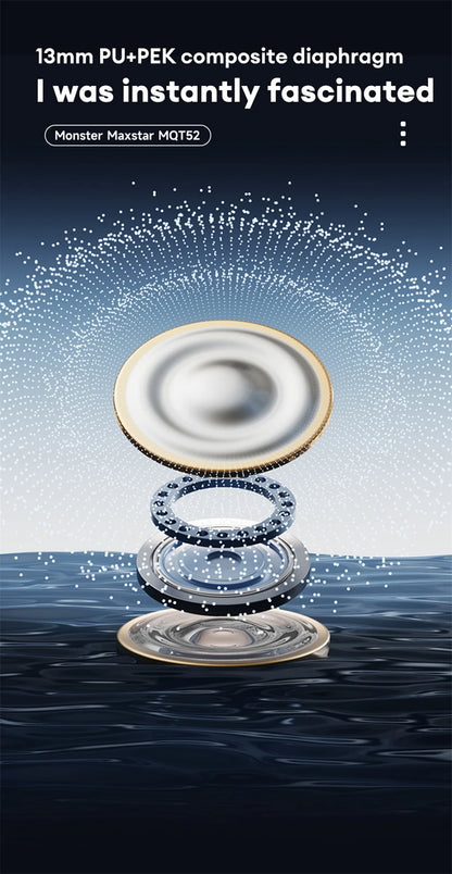 Monster MQT52 Wireless Earphones – Bluetooth 5.4 | 24Hr Battery | Gaming Mode