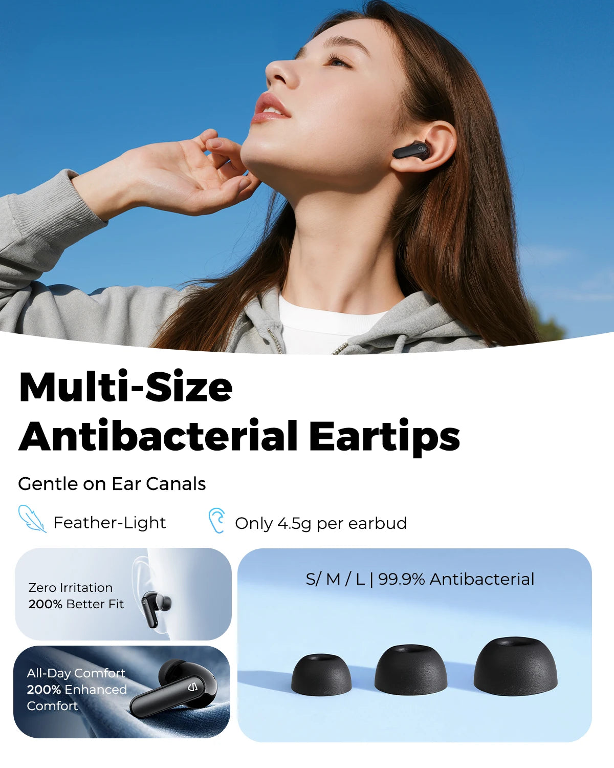 SoundPEATS Q3 Pro Wireless Earbuds – ANC, Bluetooth 6.0, 4-Mic, 42H Battery