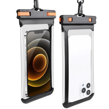 HAISSKY Waterproof Phone Pouch – Clip & Lanyard, Touch Sensitive