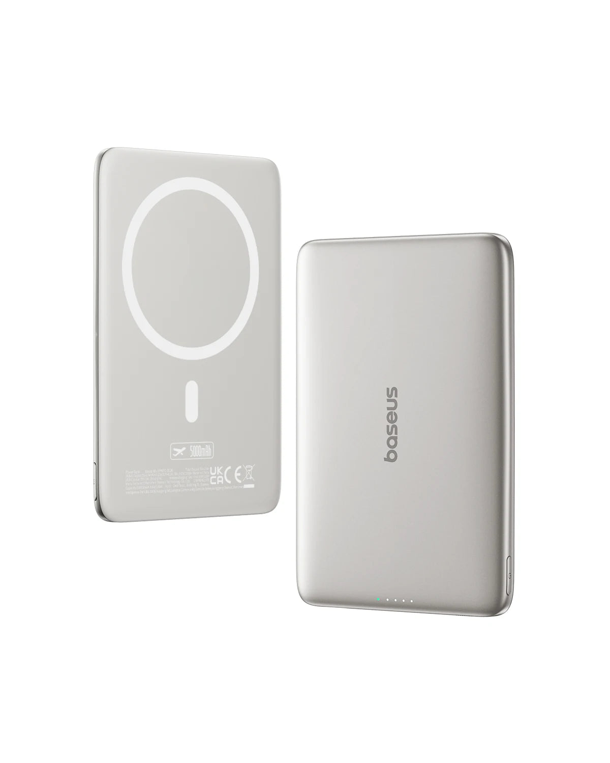 Baseus 5000mAh Magnetic Power Bank – 15W Wireless, 20W Wired, Card-Slim, MagSafe Compatible