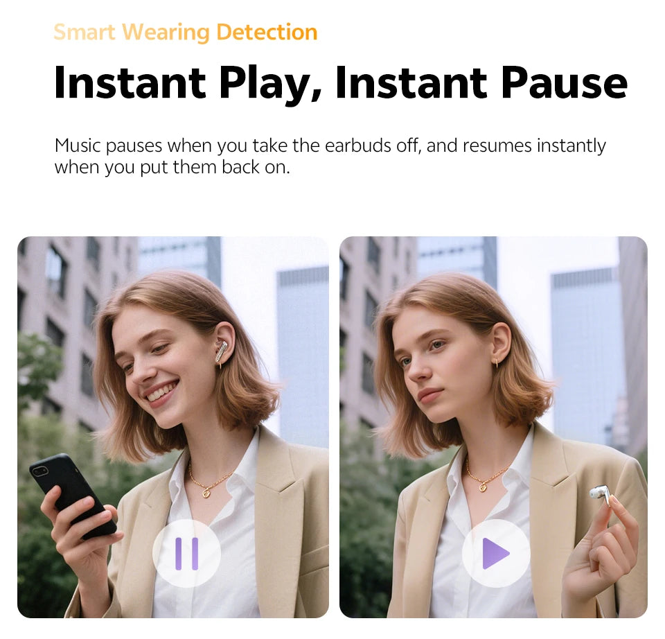 QCY MeloBuds N70 Wireless Earbuds – Adaptive ANC, LDAC Hi-Res, 50H Battery