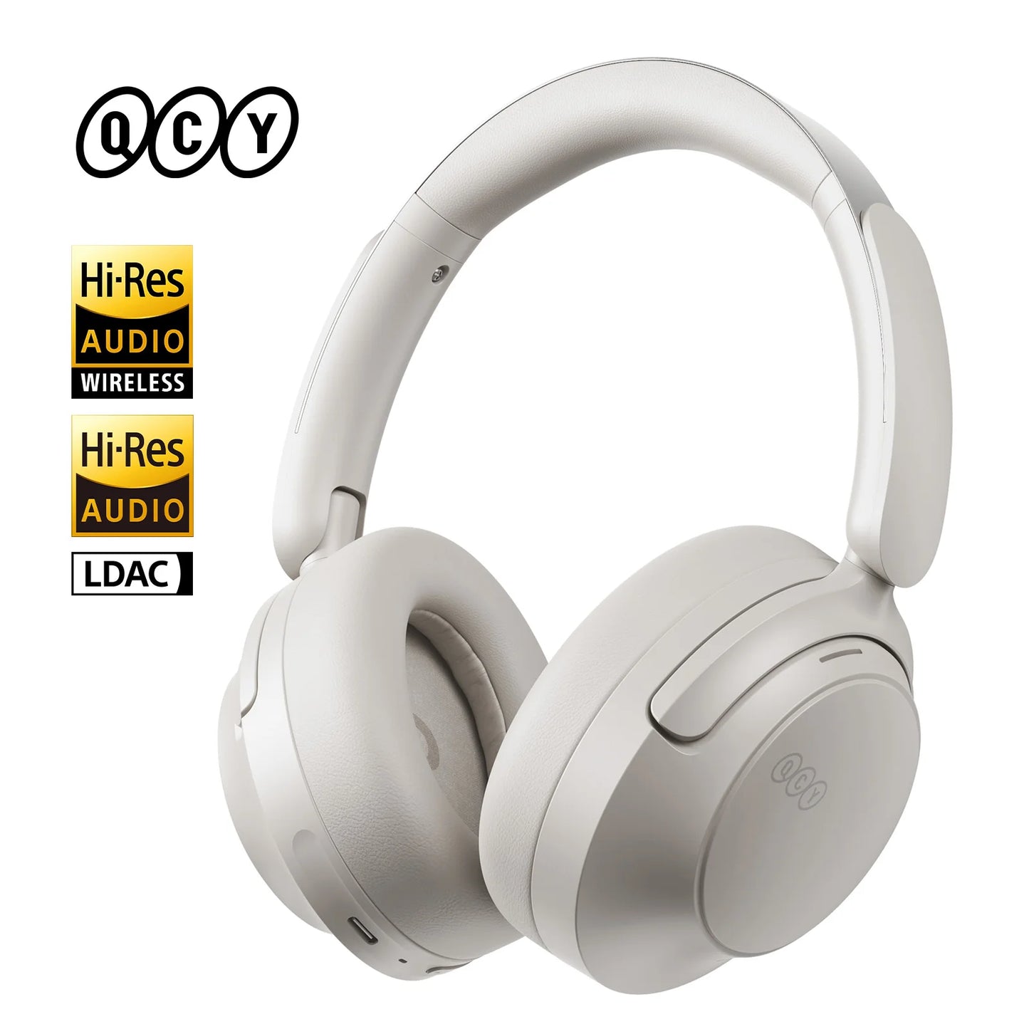 QCY ANC Wireless Headphone H3S 56dB Noise Canceling Hi-Res 3D Spatial Audio Earphone with LDAC Bluetooth 6.0 Over Ear Headset