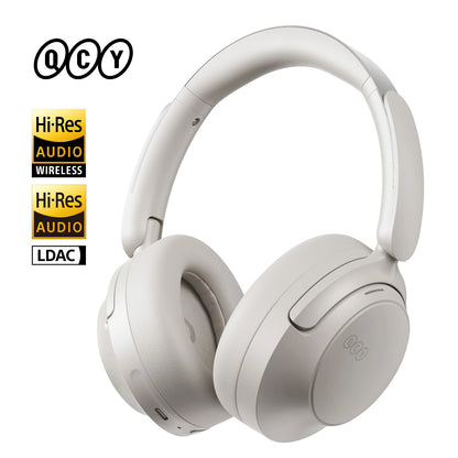 QCY ANC Wireless Headphone H3S 56dB Noise Canceling Hi-Res 3D Spatial Audio Earphone with LDAC Bluetooth 6.0 Over Ear Headset