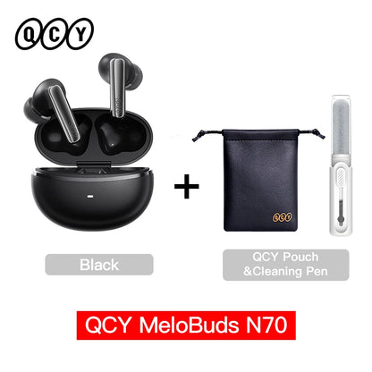 QCY MeloBuds N70 Wireless Earbuds – Adaptive ANC, LDAC Hi-Res, 50H Battery