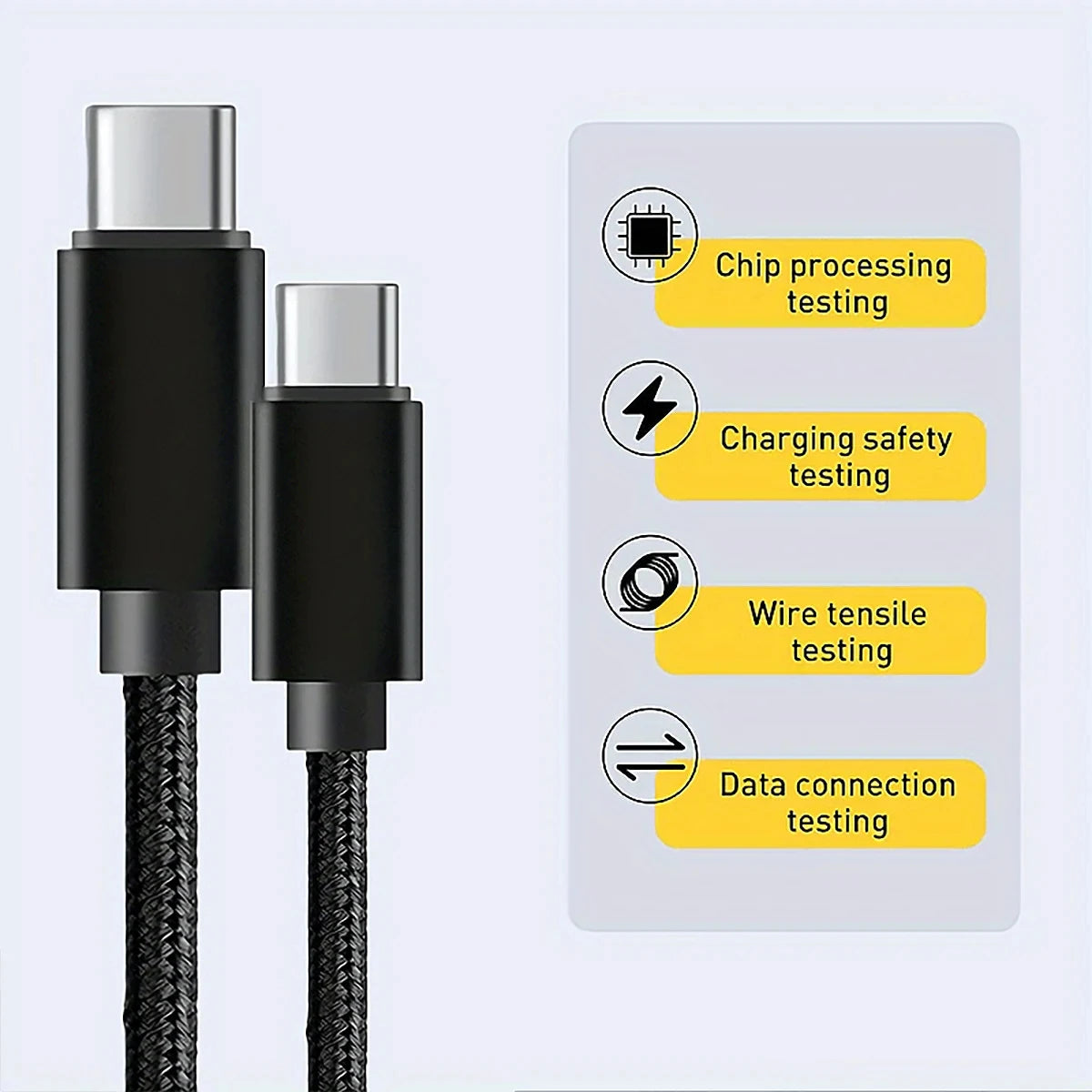 66W USB-C Fast Charging Cable – Nylon Braided, 1m / 2m / 3m