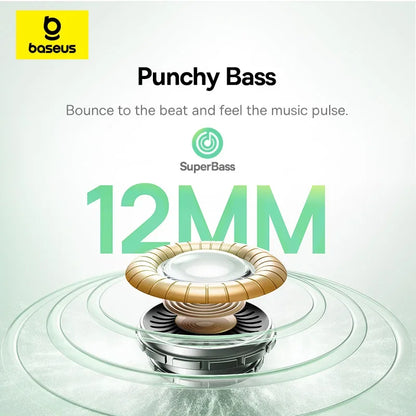 Baseus Bass EP10 ANC Earbuds – -43dB Noise Cancelling, Bluetooth 6.0, 41Hr Battery, 4-Mic ENC