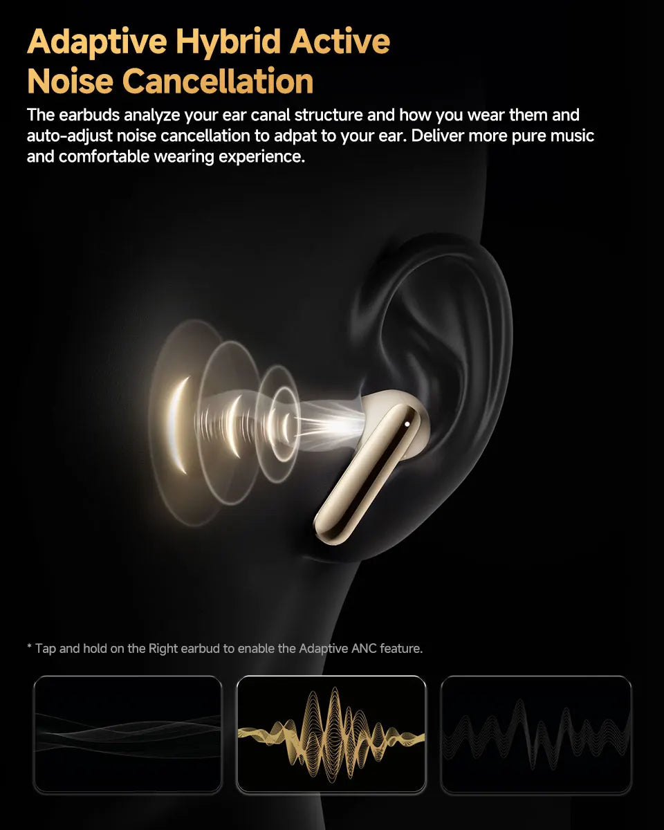 QCY MeloBuds Pro ANC Earbuds – 46dB Hybrid ANC | Hi-Res LDAC | 34Hr Battery