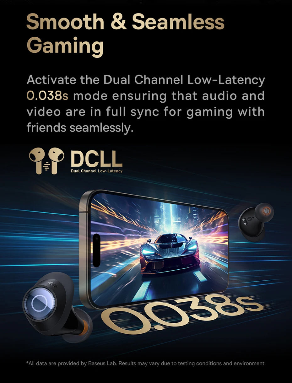 Baseus Bowie MA10 Pro ANC Earbuds – 48dB Hybrid ANC, Bluetooth 5.3, 40Hr Battery, 4-Mic ENC
