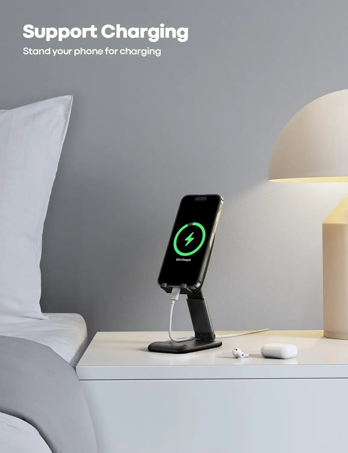 Adjustable Foldable Phone Stand – Universal Desk Holder for iPhone, Galaxy & Tablets