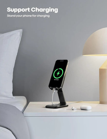 Adjustable Foldable Phone Stand – Universal Desk Holder for iPhone, Galaxy & Tablets