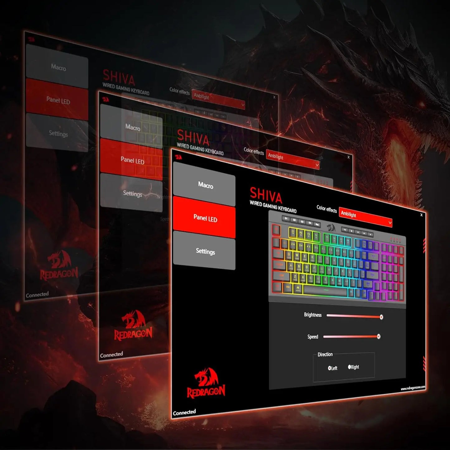 Redragon K515 Shiva RGB Gaming Keyboard – 98 Keys, Smooth Linear Switch, Detachable Wrist Rest