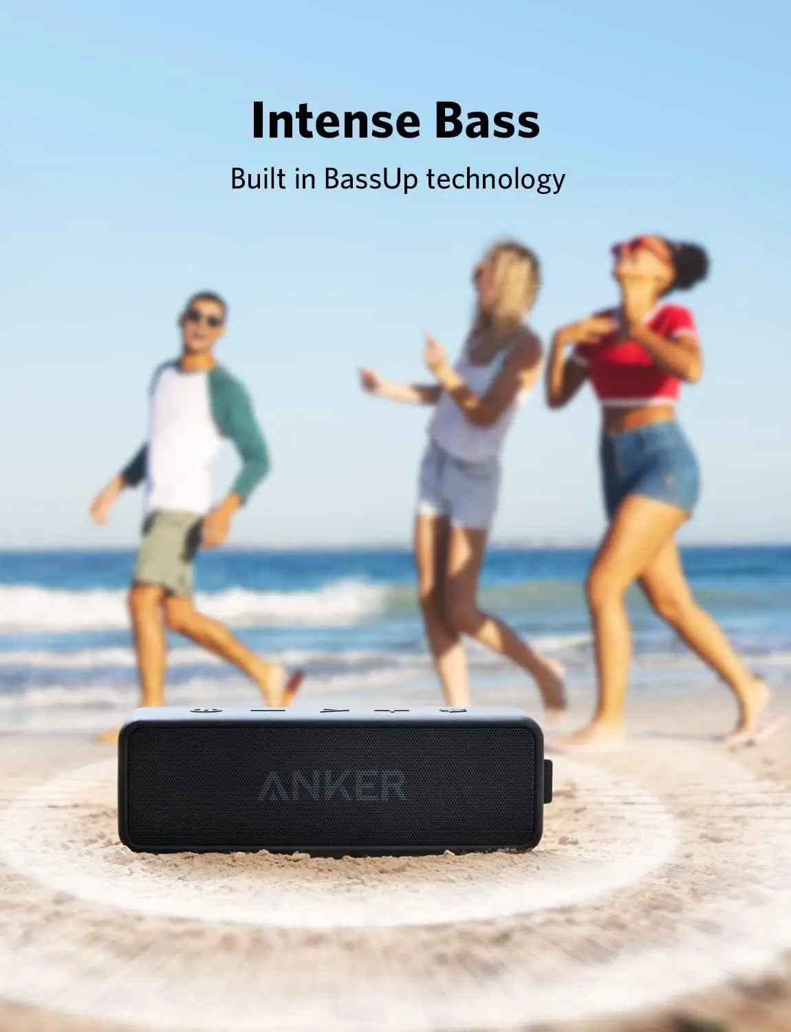 Anker Soundcore 2 Portable Bluetooth Speaker – Stereo Sound, IPX7, 24H Battery (Refurbished)