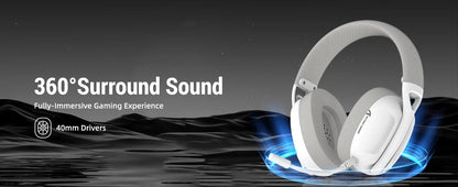 ATTACK SHARK L80 Ultra-Light Wireless Gaming Headset — Tri-Mode, PC/PS5/Xbox/Switch