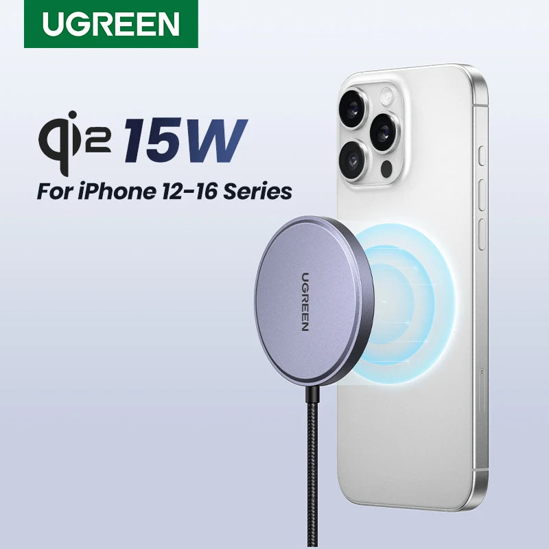 UGREEN 15W MagSafe Wireless Charger – iPhone 16 & 17 Compatible