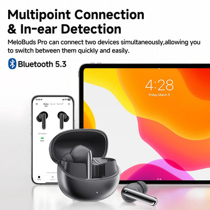 QCY MeloBuds Pro ANC Earbuds – 46dB Hybrid ANC | Hi-Res LDAC | 34Hr Battery