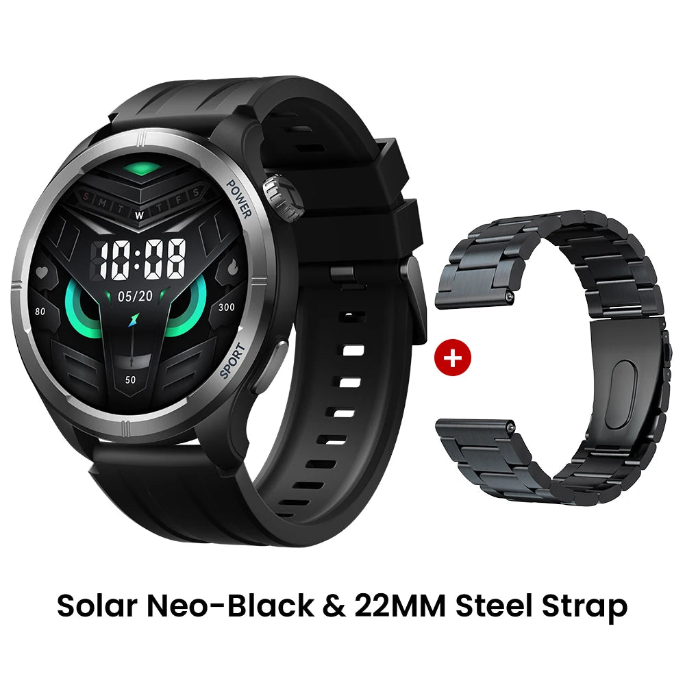 HAYLOU Solar Neo Smartwatch – 1.53" HD Display, 24H Health Monitoring, Bluetooth Calling