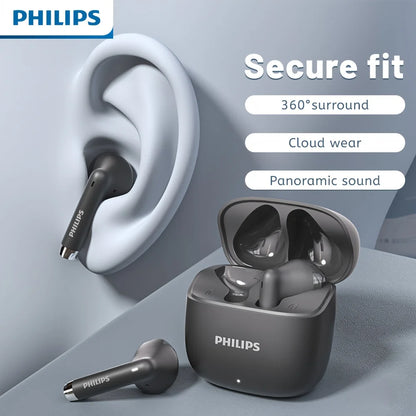 Philips Wireless Earbuds 2025 – Bluetooth 6.0, Low Latency, Sound Isolation, Built-in Mic
