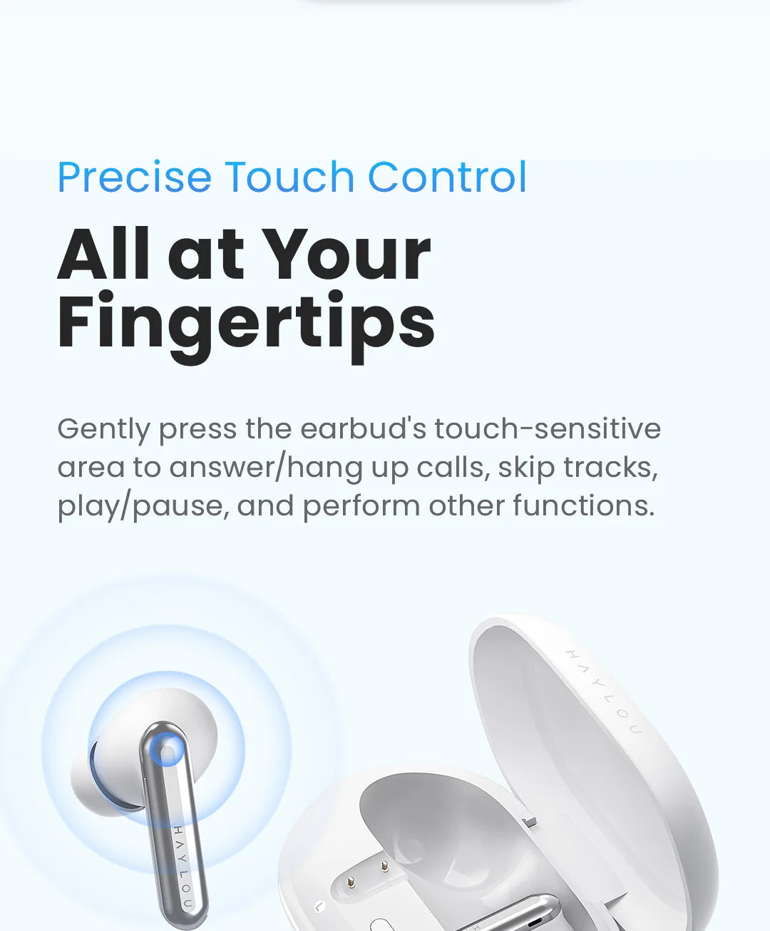 HAYLOU Mori Pro Wireless Earbuds – 43dB ANC, LDAC Hi-Res, 28H Battery