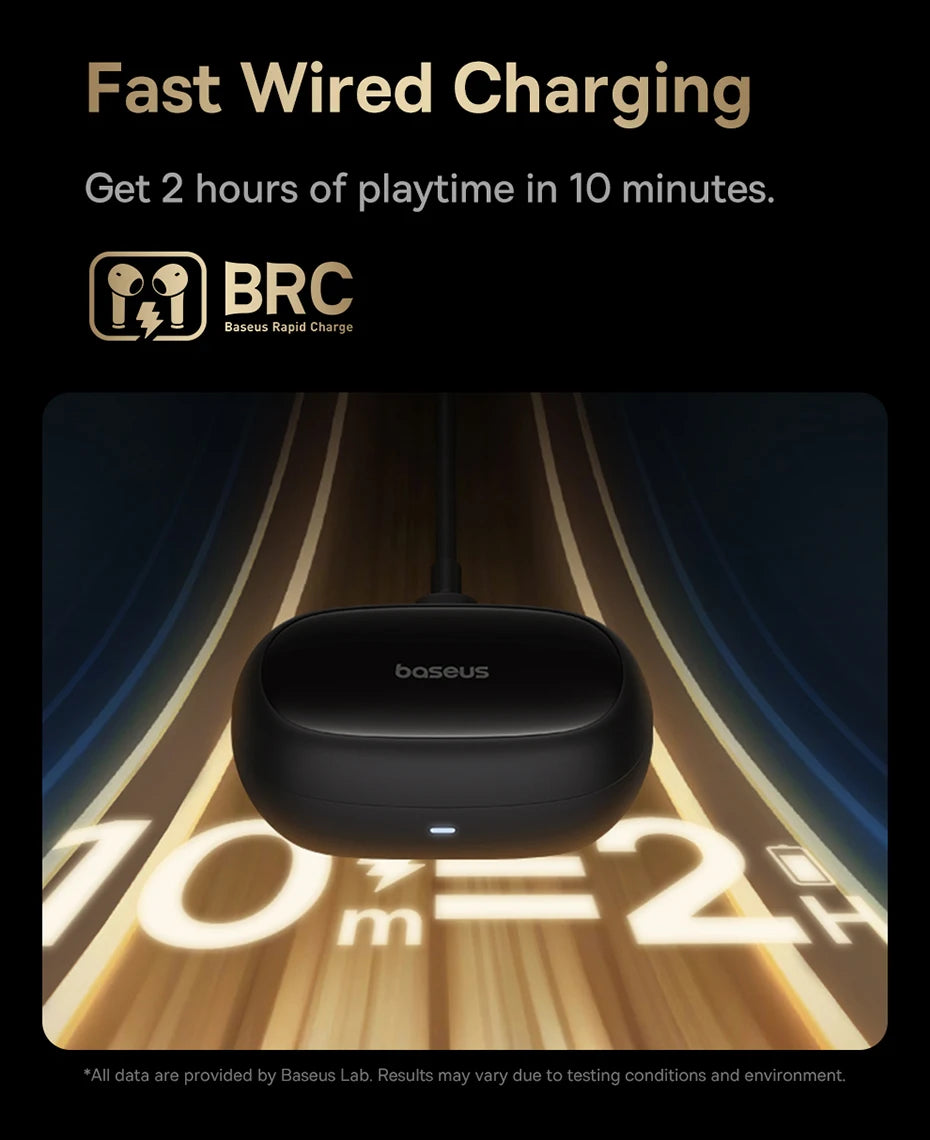 Baseus Bowie MA10 Pro ANC Earbuds – 48dB Hybrid ANC, Bluetooth 5.3, 40Hr Battery, 4-Mic ENC