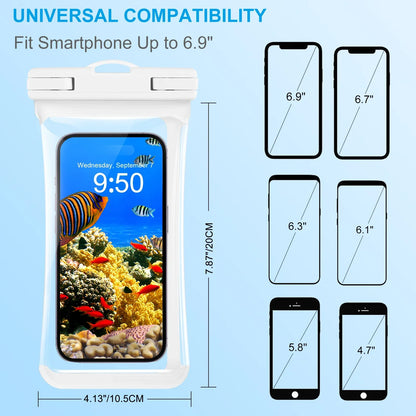 HAISSKY Waterproof Phone Pouch – Clip & Lanyard, Touch Sensitive