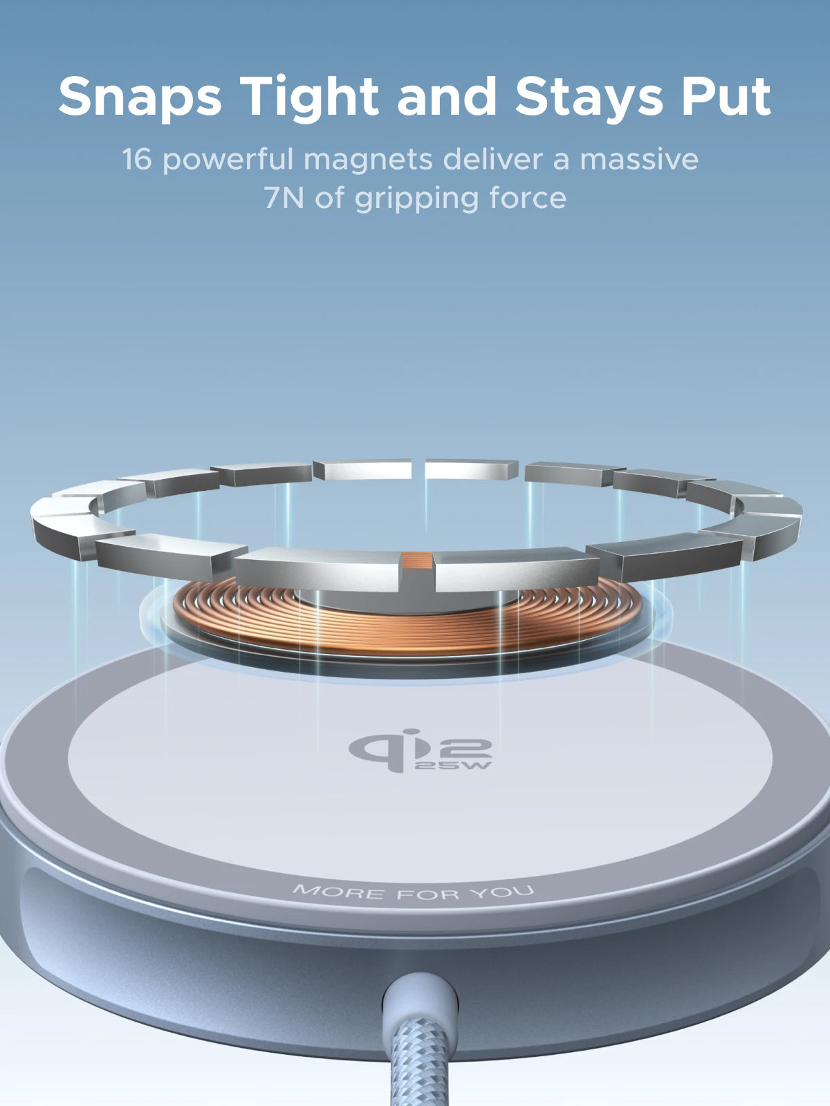 UGREEN Magflow 25W Qi2 Wireless Charging Pad – iPhone 16 & 17