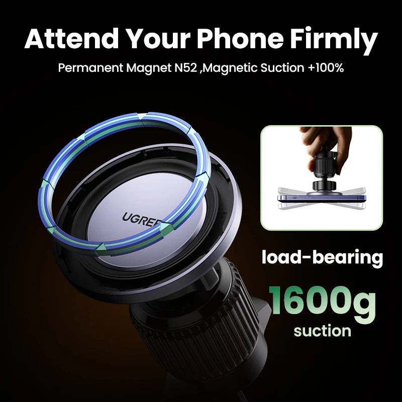UGREEN Magnetic Car Phone Holder – MagSafe Compatible