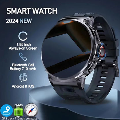 2026 New GPS Track Smart Watch Men 1.85-Inch HD AMOLED Screen 710 Mah Battery Sport Bluetooth Call Smartwatch For Android IOS