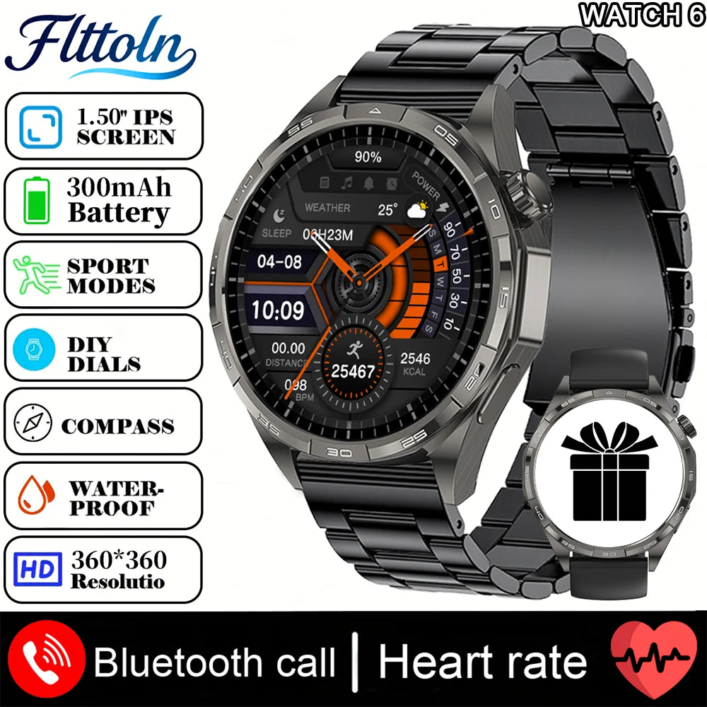 WATCH 6 Pro – AMOLED Smartwatch with GPS, Bluetooth Calling & Health Tracking