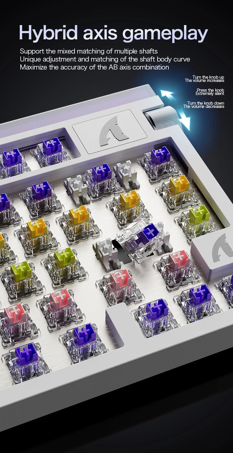 ATTACK SHARK R85HE Magnetic Axis Gaming Wire Keyboard 8KHz Rate 0.005mm RT Precision Adjustable 5 Layer Soundproof Filling RGB