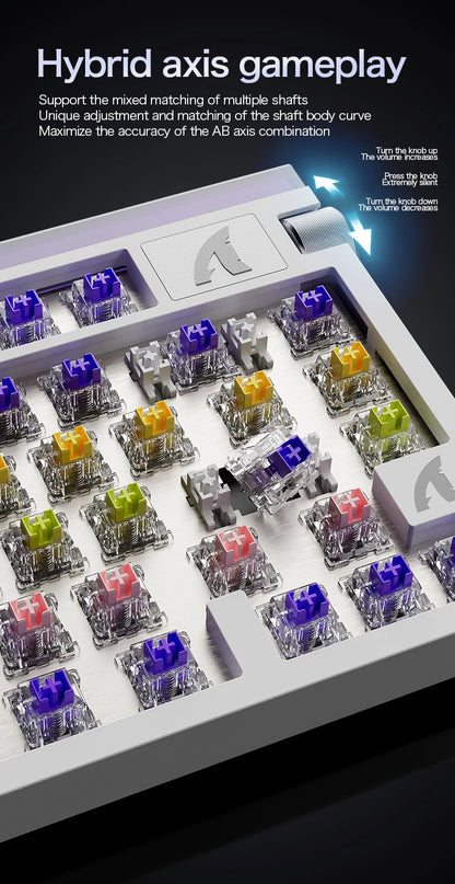 ATTACK SHARK R85HE Magnetic Axis Gaming Wire Keyboard 8KHz Rate 0.005mm RT Precision Adjustable 5 Layer Soundproof Filling RGB