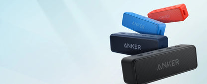 Anker Soundcore 2 Portable Bluetooth Speaker – Stereo Sound, IPX7, 24H Battery (Refurbished)