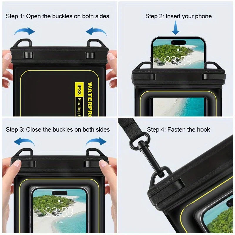 HAISSKY Floating Waterproof Phone Pouch – Sponge Float Design