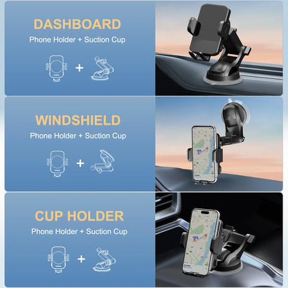 15W Wireless Car Charger & Phone Holder Mount