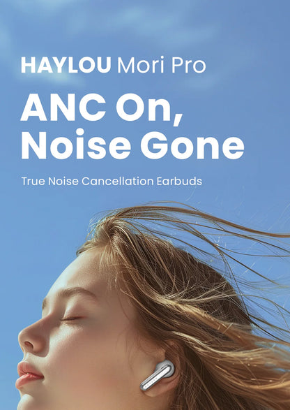HAYLOU Mori Pro Wireless Earbuds – 43dB ANC, LDAC Hi-Res, 28H Battery