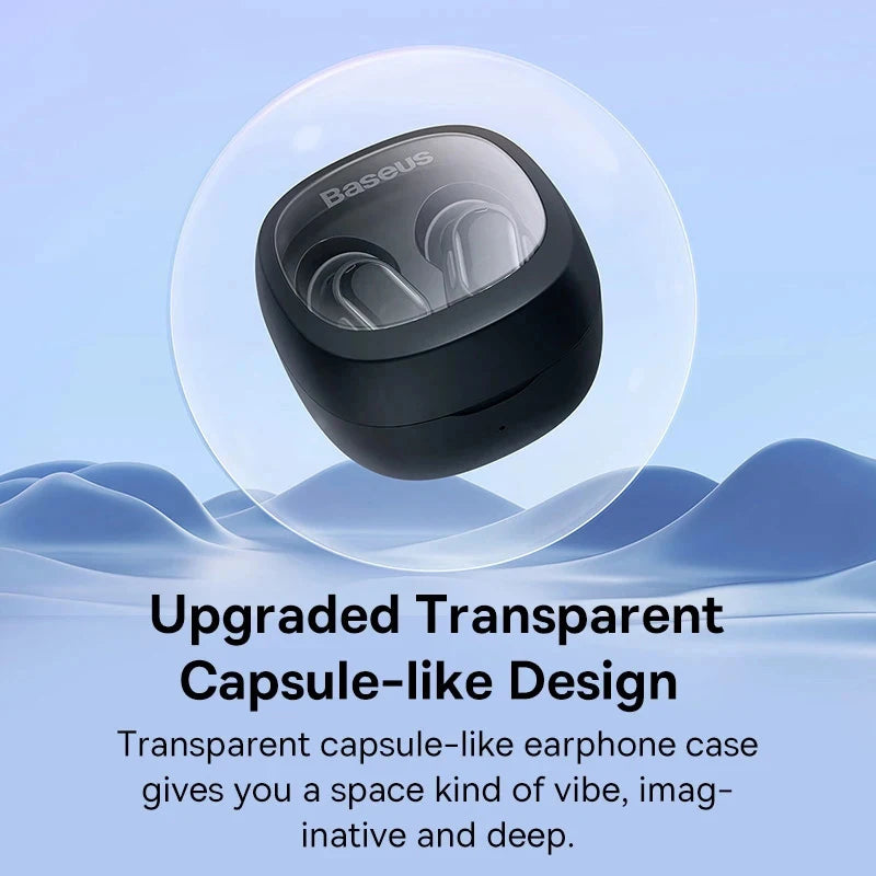Baseus WM02 True Wireless Earbuds – Bluetooth 5.3, 25Hr Battery, Built-In Mic, USB-C