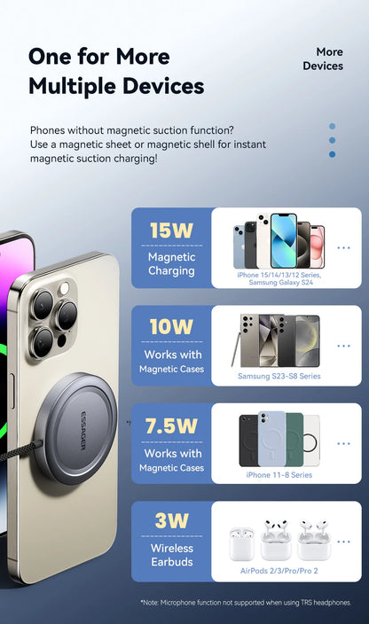 Essager 15W Qi2 Magnetic Wireless Charger Stand