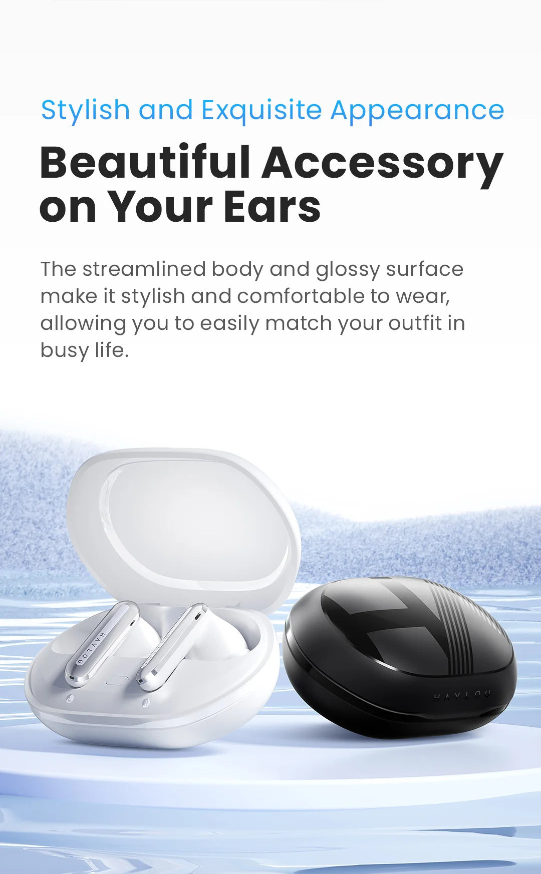 HAYLOU Mori Pro Wireless Earbuds – 43dB ANC, LDAC Hi-Res, 28H Battery