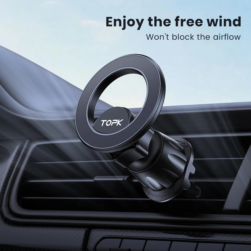 TOPK MagSafe Magnetic Car Phone Mount – Air Vent