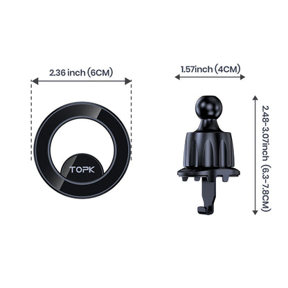 TOPK MagSafe Magnetic Car Phone Mount – Air Vent