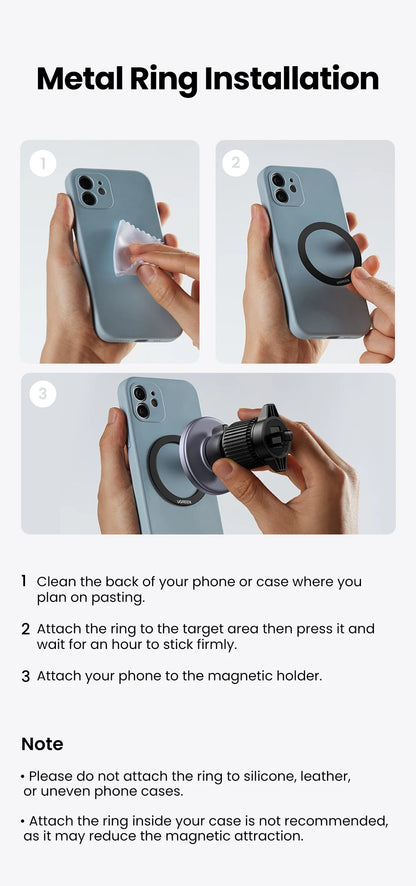 UGREEN Magnetic Car Phone Holder – MagSafe Compatible