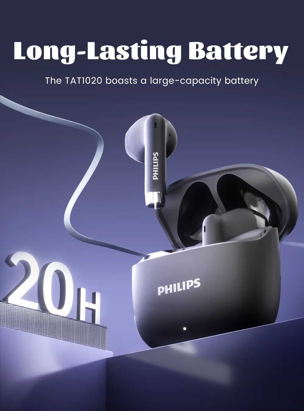 Philips Wireless Earbuds 2025 – Bluetooth 6.0, Low Latency, Sound Isolation, Built-in Mic
