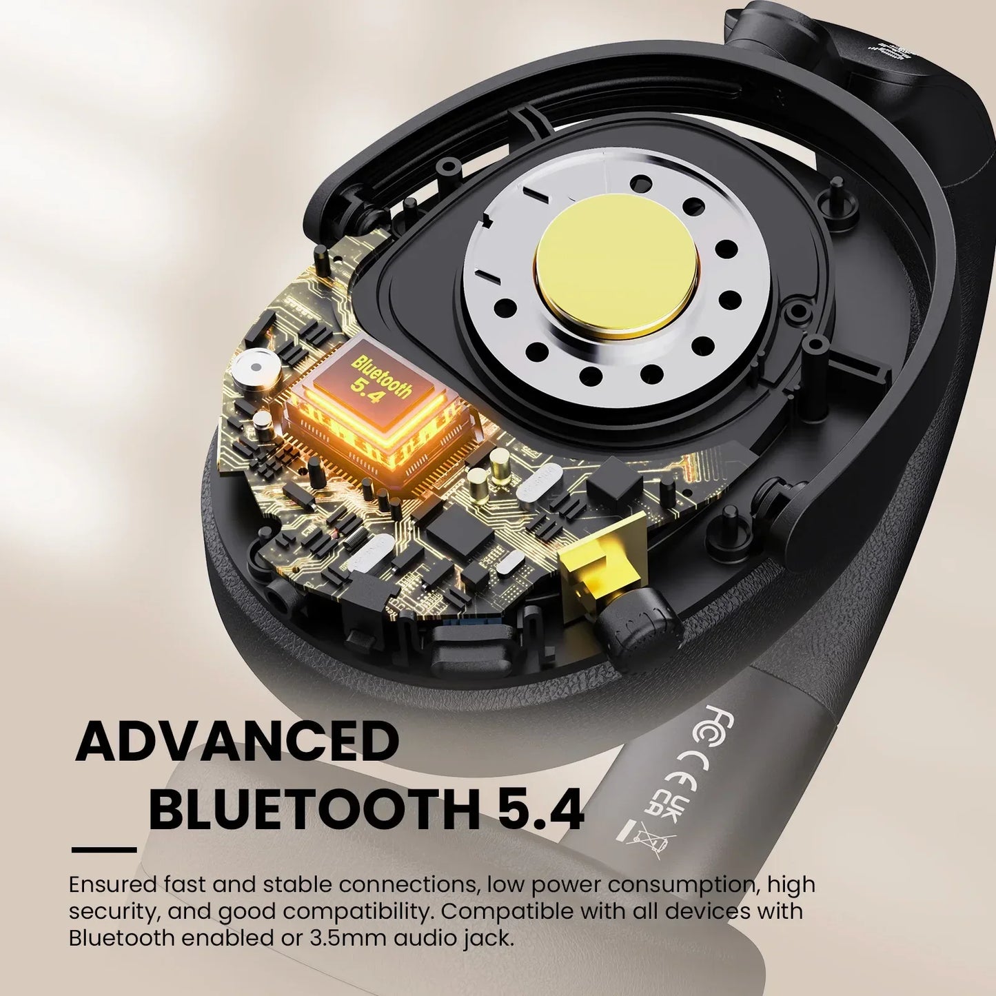 Oneodio SuperEQ A200 Wireless Over-Ear Headphones – ANC, Hi-Res Audio, 100H Battery