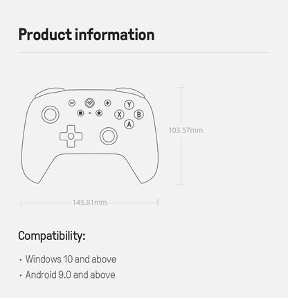 8BitDo Ultimate 2C Wireless Controller – Hall Effect, PC, Android, Steam Deck, Raspberry Pi
