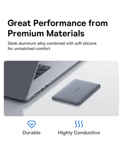 Baseus 5000mAh Magnetic Power Bank – 15W Wireless, 20W Wired, Card-Slim, MagSafe Compatible