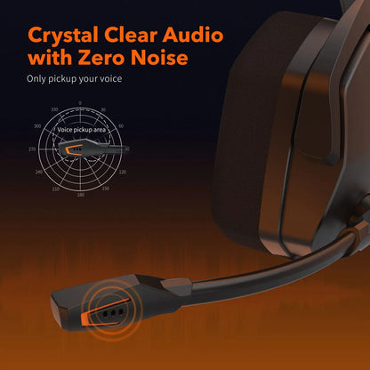 NUBWO G06 Wireless Gaming Headset with Microphone for PS5, PS4, PC, Mobile, Switch, 2.4GHz Bluetooth 5.3 Dual Gaming Headphones