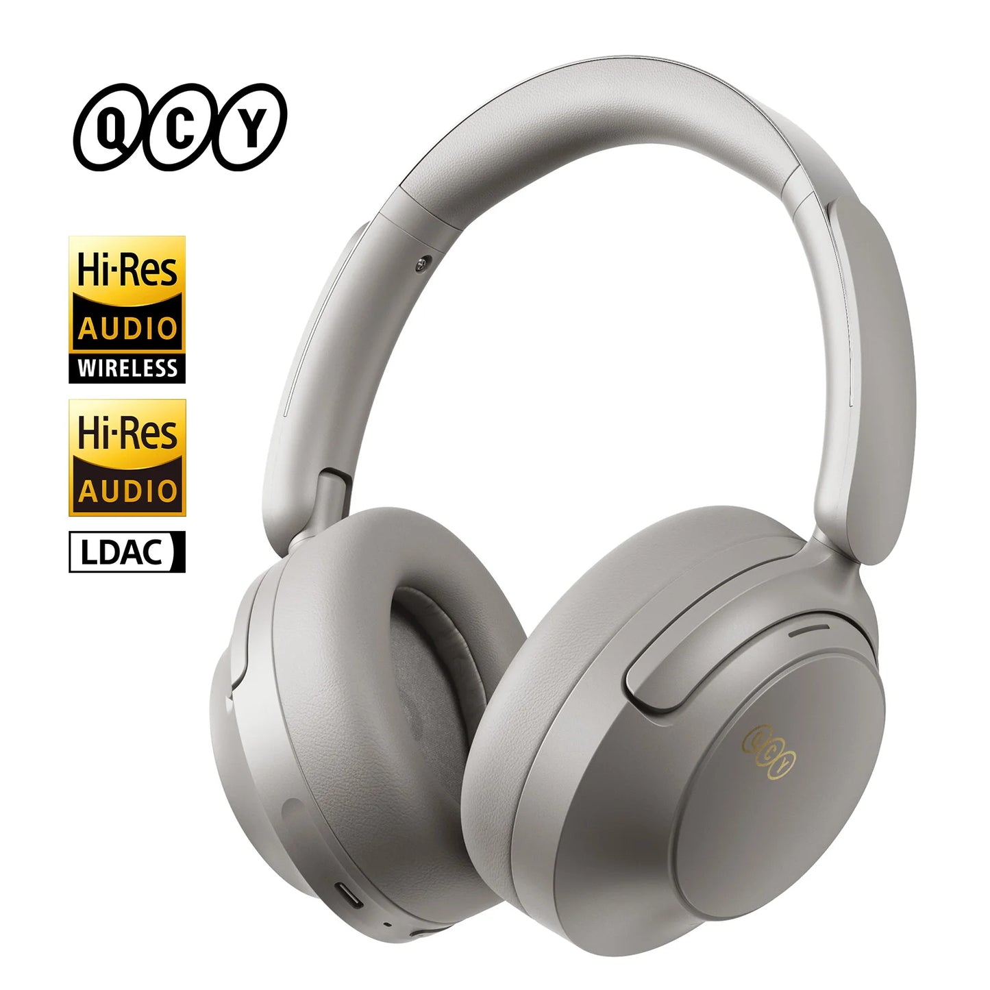 QCY ANC Wireless Headphone H3S 56dB Noise Canceling Hi-Res 3D Spatial Audio Earphone with LDAC Bluetooth 6.0 Over Ear Headset