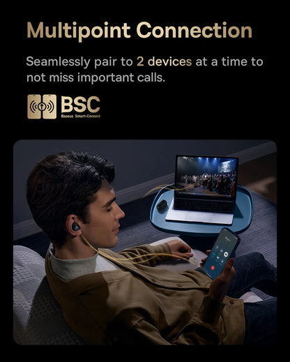 Baseus Bowie MA10 Pro ANC Earbuds – 48dB Hybrid ANC, Bluetooth 5.3, 40Hr Battery, 4-Mic ENC