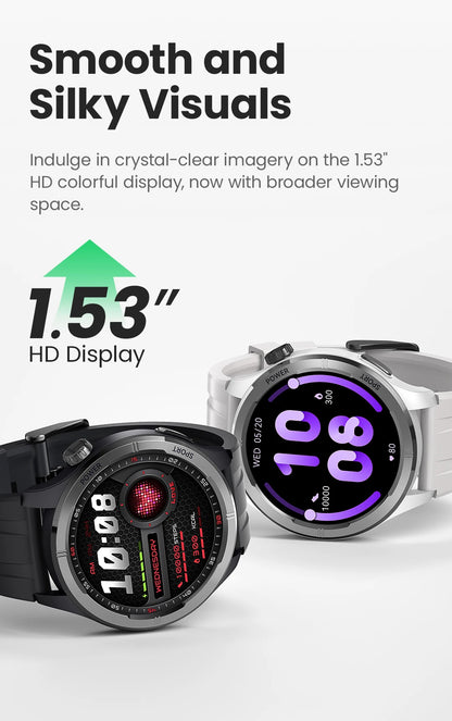 HAYLOU Solar Neo Smartwatch – 1.53" HD Display, 24H Health Monitoring, Bluetooth Calling